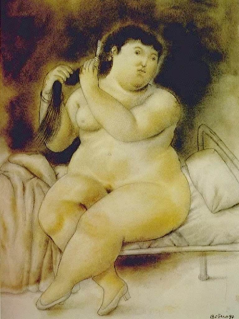 Fernando Botero Mujer en la cama